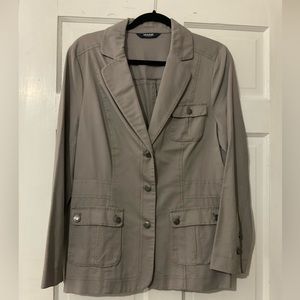Khaki Safari Style Cotton Jacket